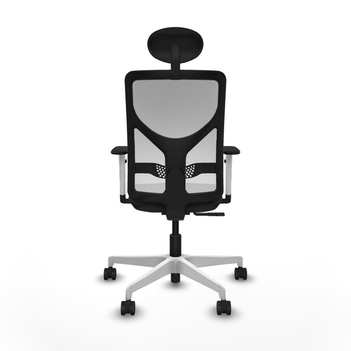 PIQUERAS Y CRESPO Silla de oficina Motilla con mecanismo Sincro, Negro y Blanco