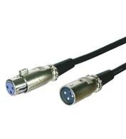 MicroConnect XLR M-H, 2m, 3 pines, Negro