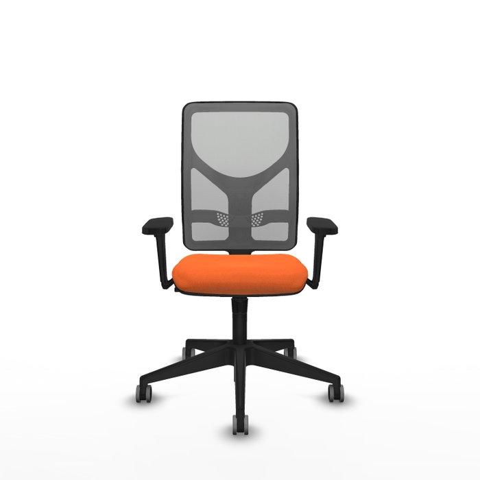PIQUERAS Y CRESPO Silla de oficina Motilla con mecanismo Sincro, Naranja y Gris
