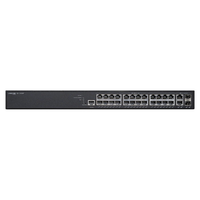 LANCOM GS-2426P Switch de Rack Gestionado L2 Gigabit PoE 24 Puertos 1U - Administrado por Web/Nube, 52 Gbit/s, 185W PoE Budget LANCOM GS-2426P Switch de Rack Gestionado L2 Gigabit PoE 24 Puertos 1U - Administrado por Web/Nube, 52 Gbit/s, 185W PoE Budget