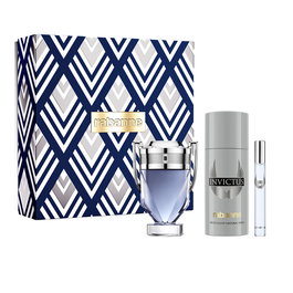 Paco Rabanne Invictus Estuche 3 Piezas - Eau de Toilette Vaporizador 100 ml + Desodorante Spray 150 ml + EDT 10 ml - Perfume Masculino