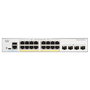 Cisco Systems Inc. CATALYST 1300 C1300-16P-4X, Switch de 16 Puertos Gigabit Ethernet PoE Gestionado L2/L3, 4 Puertos SFP+, Metal Blanco