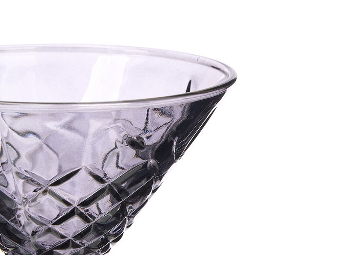 Vivalto Copa Troquelada Martini 220 ml Humo Gris 11.5x15x11.5 cm (Set de 24)