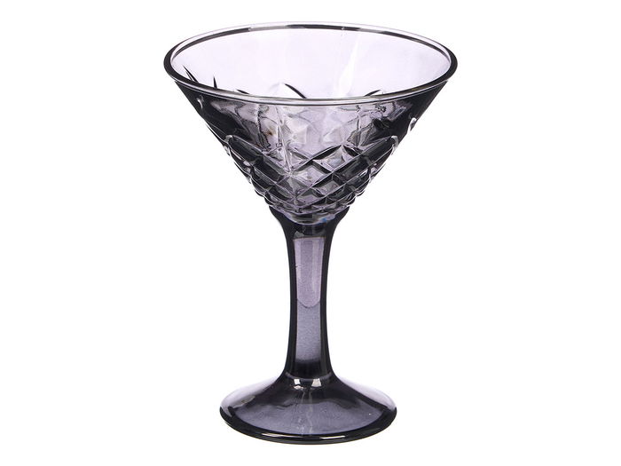 Vivalto Copa Troquelada Martini 220 ml Humo Gris 11.5x15x11.5 cm (Set de 24)