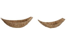 DKD Home Decor Set de 2 Centros de Mesa de Jacinto de Agua y Metal Natural