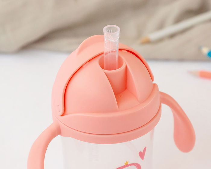 KioKids Taza Aprendizaje Step 3 con Asas Rosa 300 mL para Bebés +6 Meses sin BPA