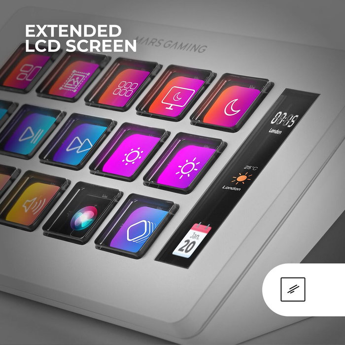 Mars Gaming Stream Deck Slim MSD-ONE Blanco