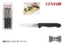 Cuyfor Set 6 Cuchillos Filo 10 cm Acero Inoxidable Mango Ergonómico Profesional (24 Unidades)