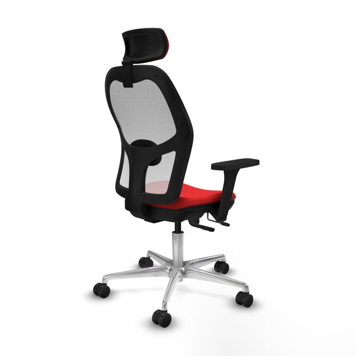 PIQUERAS Y CRESPO Silla de oficina Jorquera con mecanismo Sincro/Traslack Rojo y Blanco PIQUERAS Y CRESPO Silla de oficina Jorquera con mecanismo Sincro/Traslack Rojo y Blanco
