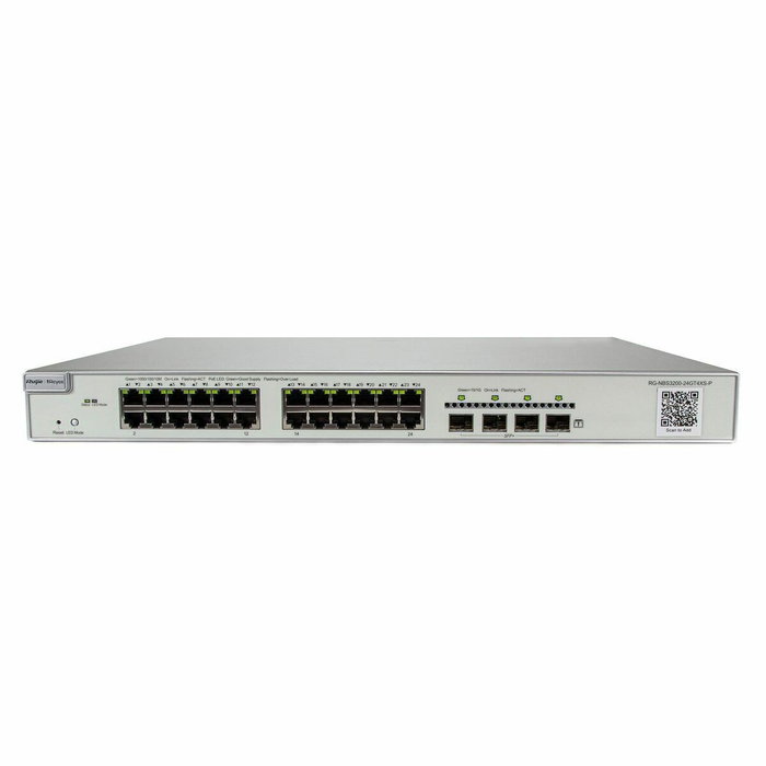 Ruijie Networks RG-NBS3200-24GT4XS Switch Gestionado L2, 24 Puertos Gigabit y 4 SFP+ 10G, Gris Ruijie Networks RG-NBS3200-24GT4XS Switch Gestionado L2, 24 Puertos Gigabit y 4 SFP+ 10G, Gris