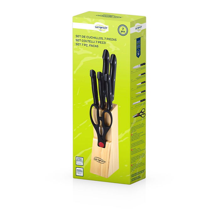 San Ignacio Juego de Cuchillos 7 Piezas Acero Inoxidable Dresden + Tacoma