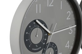 DKD Home Decor Reloj de Pared Loft Negro Gris 4.7 x 30 x 30 cm (2 Unidades)