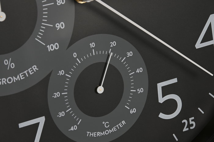 DKD Home Decor Reloj de Pared Loft Negro Gris 4.7 x 30 x 30 cm (2 Unidades)