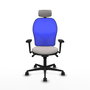 PIQUERAS Y CRESPO Silla de oficina Jorquera Blanco y Azul