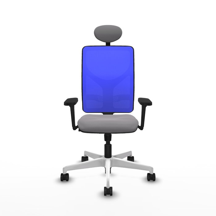 PIQUERAS Y CRESPO Silla de oficina Motilla Gris y Azul con Mecanismo Sincro