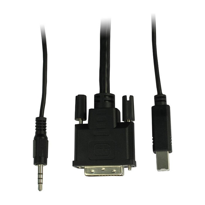 Inter-Tech KVM Switch AS-21DA DVI de 2 puertos, Metal, Front US