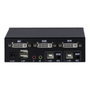 Inter-Tech KVM Switch AS-21DA DVI de 2 puertos, Metal, Front US