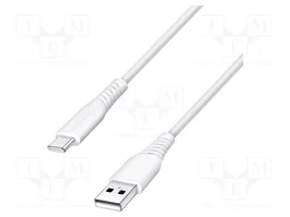 LogiLink Cable USB 2.0 Type-C a USB Type-A, 0.3 m, blanco