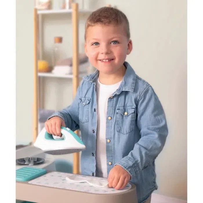 Smoby Cocina de Juguete Clean Tefal con Zona de Limpieza, Fregadero, Horno y Frigorífico