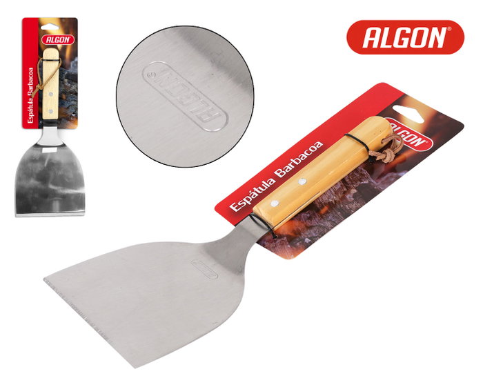 Algon Bbq Espátula de Barbacoa con Mango de Madera Algon Bbq Espátula de Barbacoa con Mango de Madera