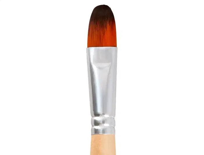 Liderpapel Pincel Nº 16 Filbert / Lengua de Gato Pelo Sintético Certificado para Acrílica y Acuarela