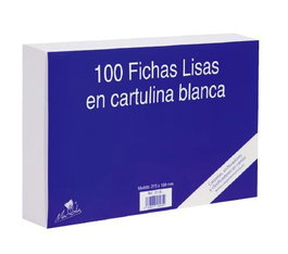 Mariola Ficha Lisa 95x65 mm Cartulina 180 gr Blanco Paquete De 100