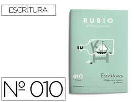 Rubio Cuaderno Caligrafía Nº 010 para Desarrollo de Destrezas Motrices y Lenguaje Escrito Certificado FSC