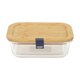 Cook Concept Fiambrera 520 Ml Vidrio y Tapa Bambú 17,3x12,6x5,7 cm