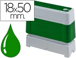 Brother PR1850G6P Montura de Sello Automático 18 mm x 50 mm, Pack de 6, Verde/Blanco