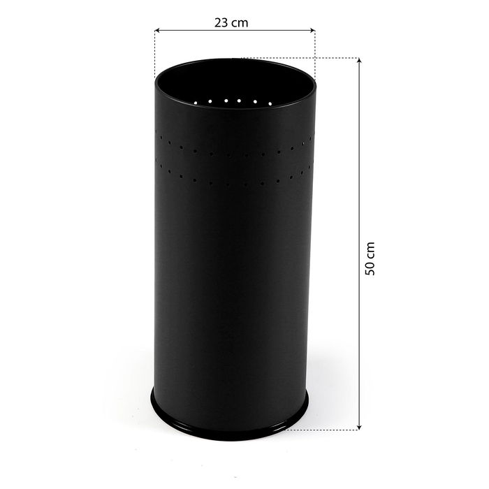 Paraguero Negro Luma Versa 23X50CM