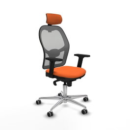 PIQUERAS Y CRESPO Silla de oficina Jorquera Naranja y Gris