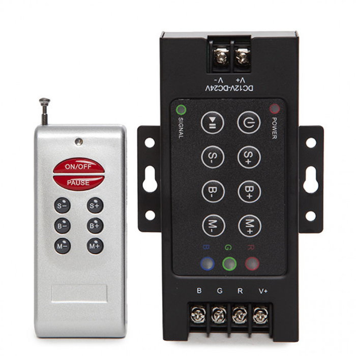 Controlador RGB RF 24VDC 576W con Mando a Distancia