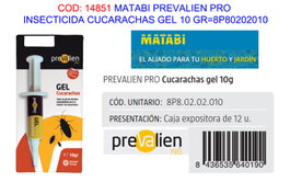 MATABI Prevalien Pro Insecticida Cucarachas Gel 10 g