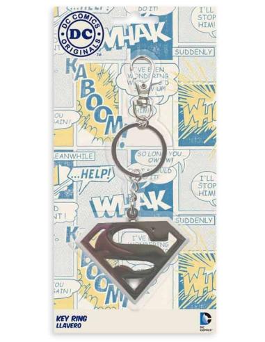 DC Comics Llavero Mosquetón con Logo Clásico de Superman - Accesorio Oficial de Colección