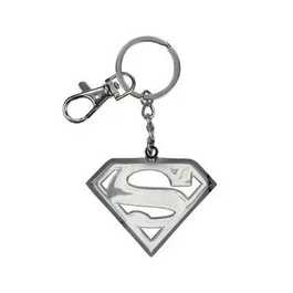DC Comics - Llavero Metálico con Licencia Oficial, Logo de Superman, Cierre Tipo Mosquetón, Accesorio para Fans y Coleccionistas