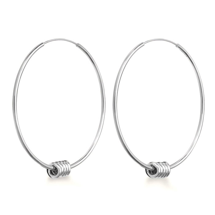 Rosefield IGGY SPRING HOOP LARGE SILVER Pendientes de Acero Inoxidable Rosefield IGGY SPRING HOOP LARGE SILVER Pendientes de Acero Inoxidable