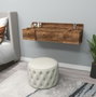 Hanah Home Mesa de Maquillaje Lydia 100x33x39.1 cm | Espejo Incluido | Fijación Pared
