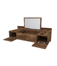 Hanah Home Mesa de Maquillaje Lydia 100x33x39.1 cm | Espejo Incluido | Fijación Pared