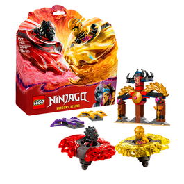 Lego Ninjago Pack Combate Spinjitzu del Dragón 71826 con 2 Minifiguras y Spinners para Niños +6 Años