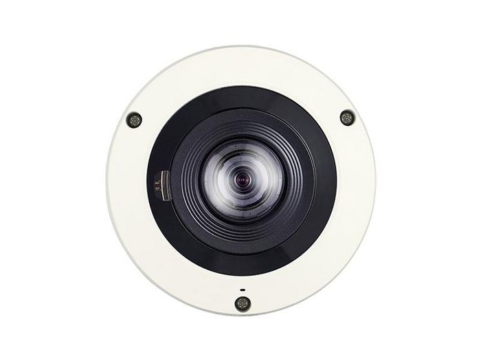 Hanwha Cámara IP Fisheye Wisenet X 6MP AI Antivandálica IK10 IP66 1.6mm IR15 WDR H.265 PoE para Exterior