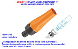Pluvia/GF Lanza Rociadora 1 pulgada Acoplamiento Macho 5408