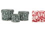 DKD Home Decor Set de 3 Cajas Metálicas Surtidas Verde y Rojo