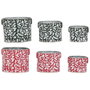 DKD Home Decor Set de 3 Cajas Metálicas Surtidas Verde y Rojo