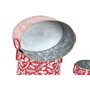 DKD Home Decor Set de 3 Cajas Metálicas Surtidas Verde y Rojo
