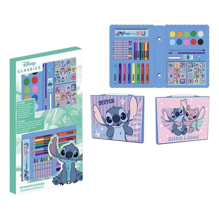 Cerdá Set de Papelería Coloreable Stitch Disney Azul