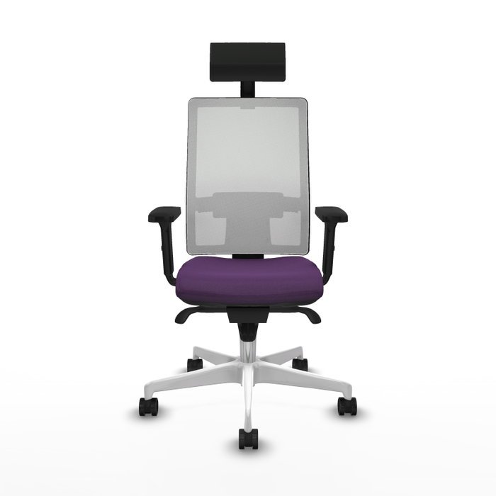 PIQUERAS Y CRESPO Silla de oficina Horna con mecanismo Sincro, Morado y Blanco PIQUERAS Y CRESPO Silla de oficina Horna con mecanismo Sincro, Morado y Blanco