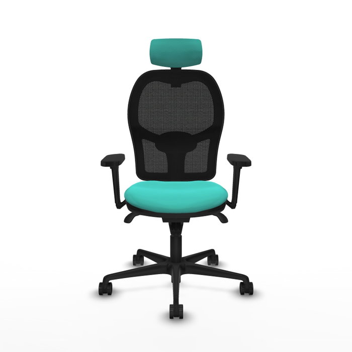 PIQUERAS Y CRESPO Silla de oficina Jorquera con mecanismo Sincro, Turquesa y Negro PIQUERAS Y CRESPO Silla de oficina Jorquera con mecanismo Sincro, Turquesa y Negro