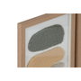 DKD Home Decor Cuadro Abstracto 3D Pack de 2, 30x2,5x60 cm Multicolor y Blanco