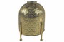 DKD Home Decor Portavelas de Metal y Cristal Dorado