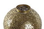 DKD Home Decor Portavelas Oriental Metal y Cristal Dorado 19 x 24.5 x 19 cm
